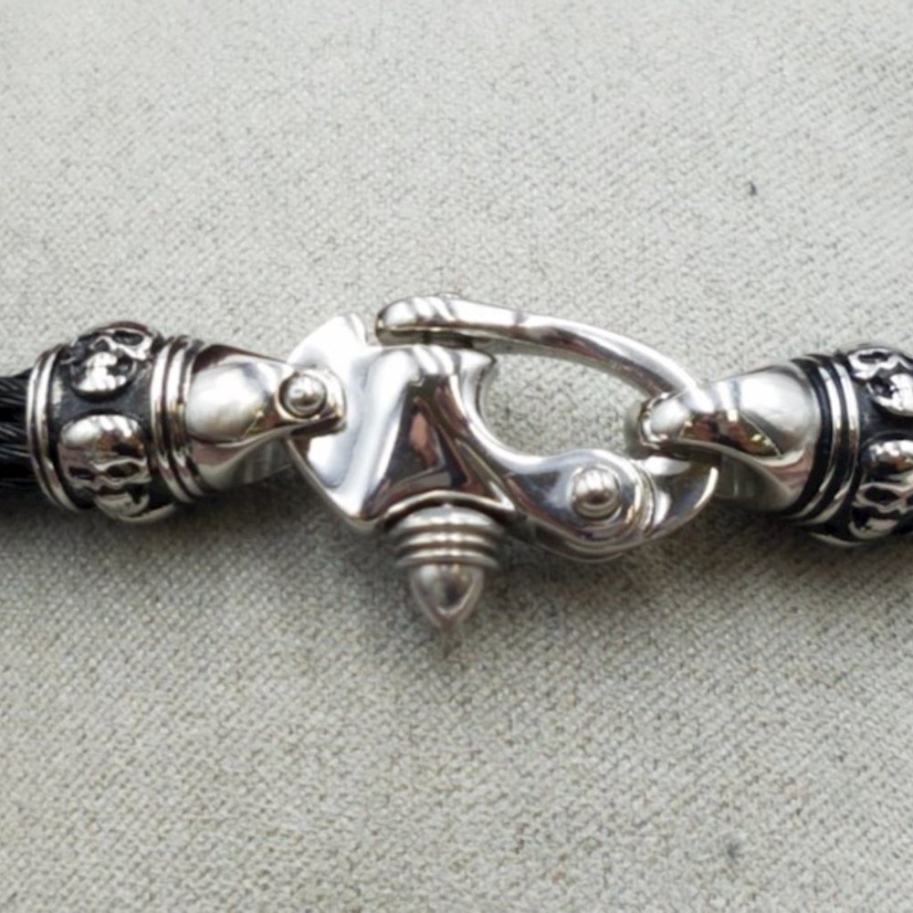 Vongola Steampunk Goth Skull Ring & Skull Bracelet - Picture 9 of 10